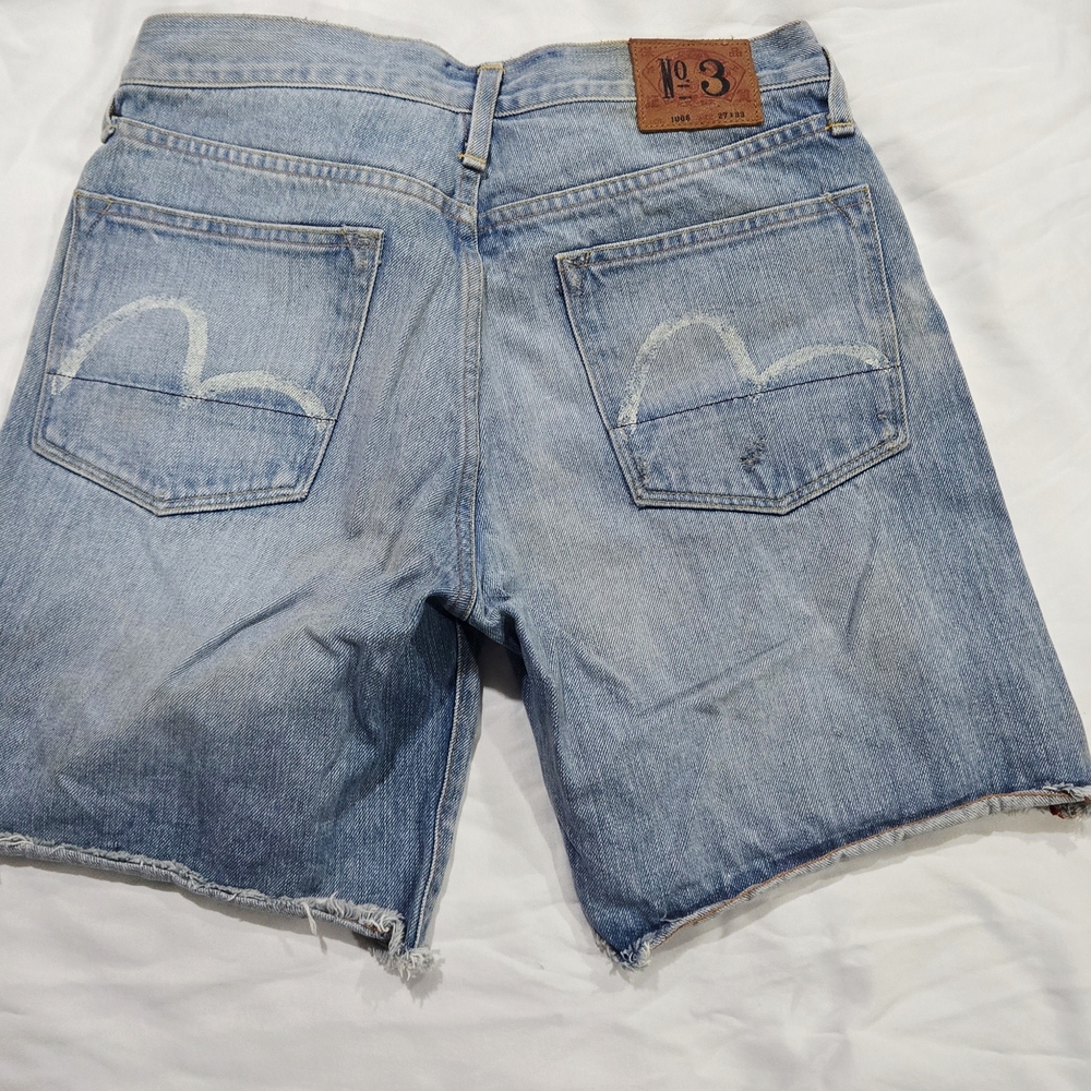 Evisu Light Blue Jean Shorts